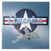 Amerikanischer Düsenjäger Fliese (Vorderseite)