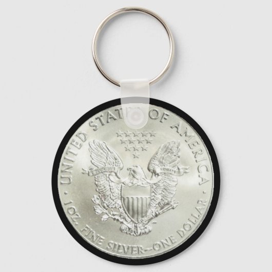 AMERIKANISCHER EDELSILVER DOLLAR-SCHLÜSSELANHÄNGER SCHLÜSSELANHÄNGER (Vorderseite)