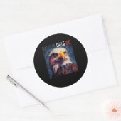 AMERIKANISCHER EDELTAG RUNDER AUFKLEBER (Umschlag)