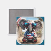 Amerikanischer Elefant Magnet (Vorderseite/Rückseite)