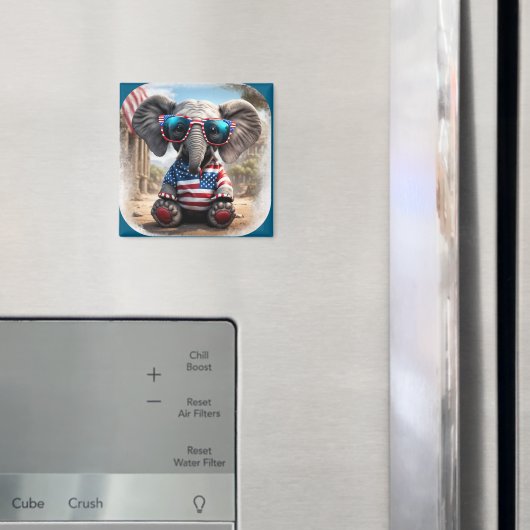 Amerikanischer Elefant Magnet (In Situ (Kühlschrank))