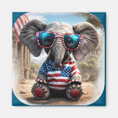 Amerikanischer Elefant Magnet (Vorne)
