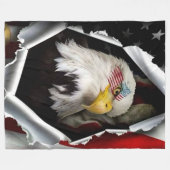 AMERIKANISCHER ELER FLEECEDECKE (Vorderseite (Horizontal))