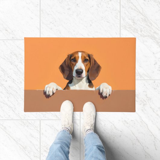 Amerikanischer Englisch Foxhound Fußmatte Kunst (Indoor)