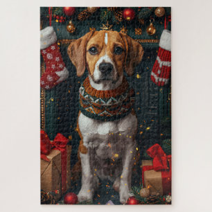 Amerikanischer Englisch-Fuchs mit Weihnachtsgesche Puzzle