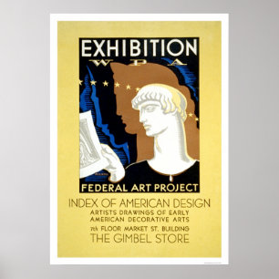 Amerikanischer Entwurf WPA 1936 Poster