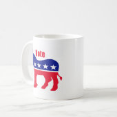 Amerikanischer Esel mit "Abstimmung " Kaffeetasse (Vorderseite Links)