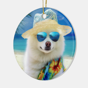 Amerikanischer Eskimo auf dem Strand, Sommergesche Keramik Ornament