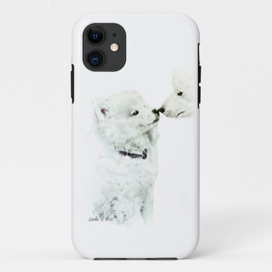 Amerikanischer Eskimo Case-Mate iPhone Hülle (Rückseite)
