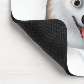 Amerikanischer Eskimo, der heraus sprengt Mousepad (Ecke)