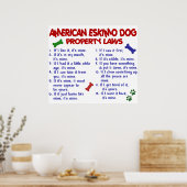 AMERIKANISCHER ESKIMO-DOG PL2 POSTER (Küche)