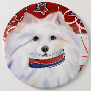 Amerikanischer Eskimo Hund  Button
