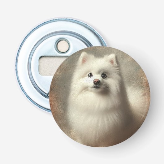 Amerikanischer Eskimo-Hund Flaschenöffner (Vorderseite)