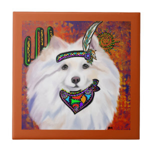 Amerikanischer Eskimo-Hund Fliese