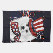 Amerikanischer Eskimo-Hund  Geschirrtuch (Horizontal)