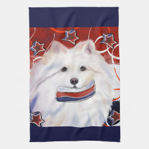 Amerikanischer Eskimo-Hund Geschirrtuch