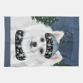 Amerikanischer Eskimo Hund Geschirrtuch (Horizontal)