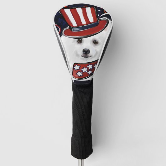 Amerikanischer Eskimo-Hund Golf Headcover (Vorderseite)