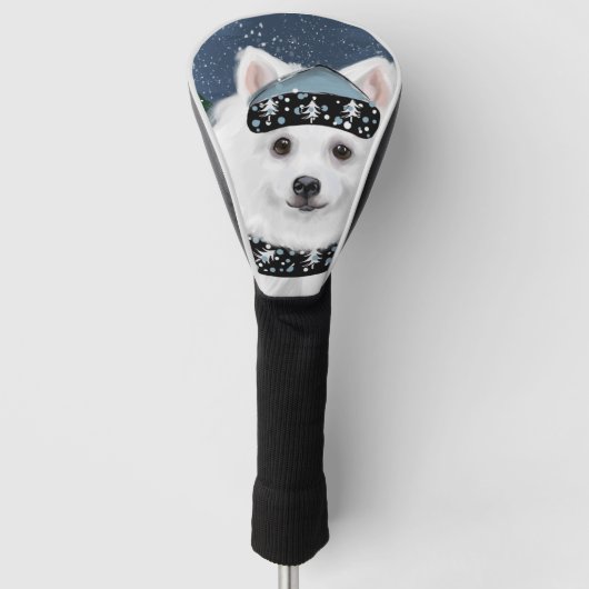 Amerikanischer Eskimo-Hund Golf Headcover (Vorderseite)