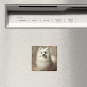 Amerikanischer Eskimo-Hund Magnet (In Situ (Geschirrspüler))