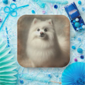 Amerikanischer Eskimo-Hund Pappteller (Party)