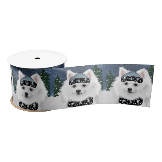 Amerikanischer Eskimo Hund  Satinband (Spule)