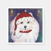 Amerikanischer Eskimo-Hund Serviette (Vorderseite)