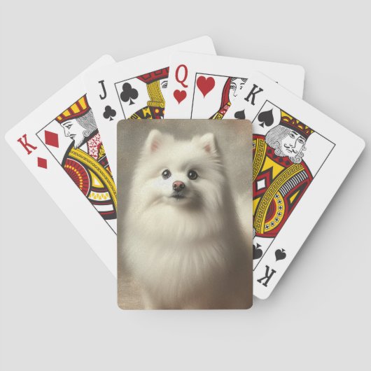 Amerikanischer Eskimo-Hund Spielkarten (Rückseite)