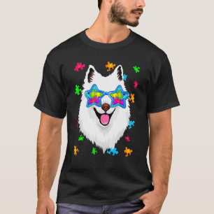Amerikanischer Eskimo-Rätsel Autismus-Bewusstsein  T-Shirt