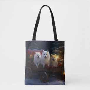 Amerikanischer Eskimo Schnee-Schlitten Weihnachtsd Tasche