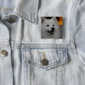 Amerikanischer Eskimohundeknopf Button (Beispiel)