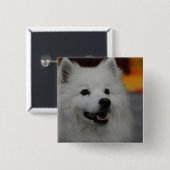 Amerikanischer Eskimohundeknopf Button (Vorne & Hinten)