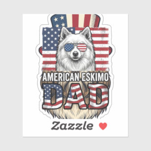 Amerikanischer Eskimovater Patriotischer Vintage-H Aufkleber