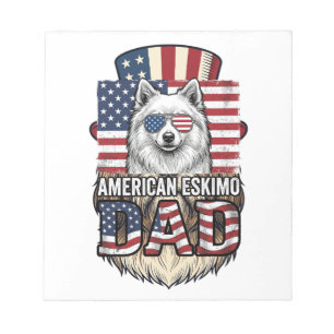 Amerikanischer Eskimovater Patriotischer Vintage-H Notizblock