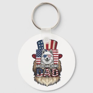 Amerikanischer Eskimovater Patriotischer Vintage-H Schlüsselanhänger