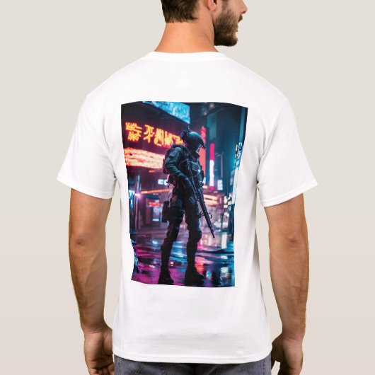 Amerikanischer Fahnenmann T-Shirt (Rückseite)