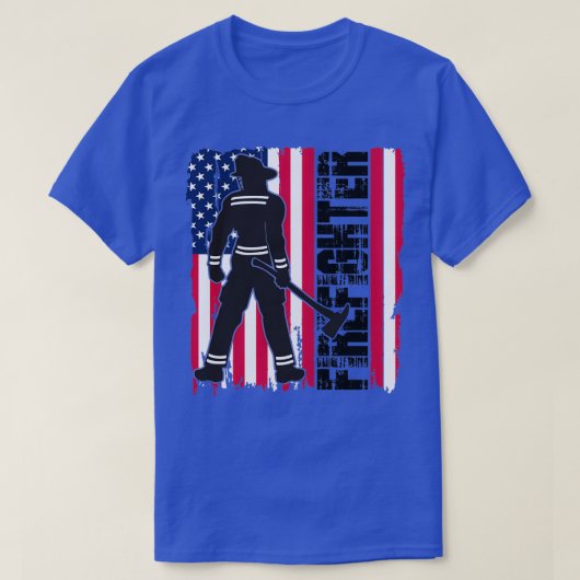 Amerikanischer Feuerwehrmann 1 T-Shirt (Design vorne)
