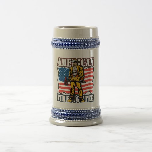 Amerikanischer Feuerwehrmann Bierglas (Mittel)