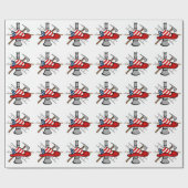 Amerikanischer Feuerwehrmann Geschenkpapier (Flach)