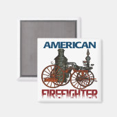 Amerikanischer Feuerwehrmann Magnet (Vorderseite/Rückseite)