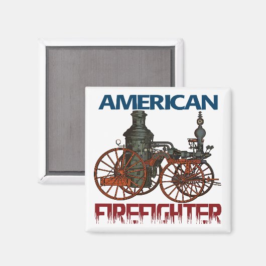 Amerikanischer Feuerwehrmann Magnet (Vorderseite/Rückseite)