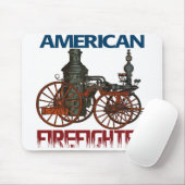 Amerikanischer Feuerwehrmann Mousepad (Mit Mouse)