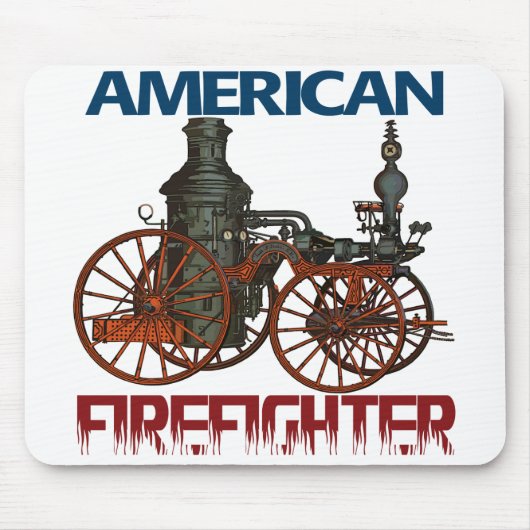 Amerikanischer Feuerwehrmann Mousepad (Vorne)
