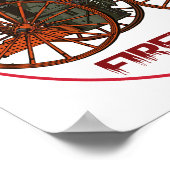 Amerikanischer Feuerwehrmann Poster (Ecke)