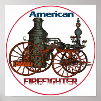 Amerikanischer Feuerwehrmann Poster