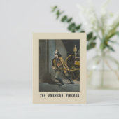 amerikanischer Feuerwehrmann Postkarte (Stehend Vorderseite)