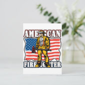 Amerikanischer Feuerwehrmann Postkarte (Stehend Vorderseite)