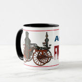 Amerikanischer Feuerwehrmann Tasse (Vorderseite Links)