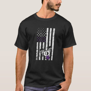 Amerikanischer Flag Asexual Prix Proud LGBT Q Patr T-Shirt