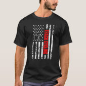 Amerikanischer Flag Bike Sports Patriotic Indoor T T-Shirt (Vorderseite)